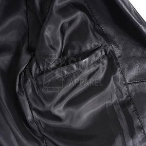 Veste d'hiver en cuir véritable pour femme, design personnalisé, couleur unie, coupe-vent, écologique, streetwear - Product Image 5