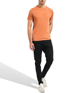 80% polyester 20% coton couleur Orange personnalisé gratuit marque en gros été Offre Spéciale hommes t-shirt - Product Image 1