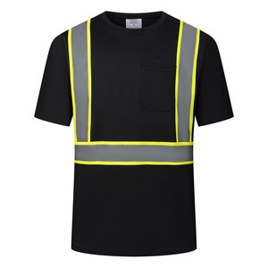Camisas de manga larga de alta visibilidad para hombres y mujeres, camisas de seguridad reflectantes de construcción de clase 3, poliéster térmico duradero, compatible con ANSI - Product Image 6