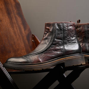 Chaussures décontractées légères avec semelle absorbant la transpiration et structure flexible, chaussures de tous les jours pour hommes, chaussures en cuir - Product Image 2