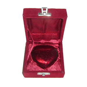 Urne de cendres pour bébé de qualité fiable avec boîte Conception agréable Souvenir de coeur Urne funéraire commémorative en métal laiton - Product Image 6