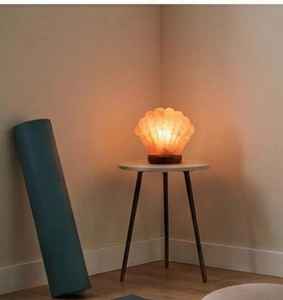 Lampe en coquille de coquillage de sel rose, lumière nocturne en pierre naturelle, lampe en sel artisanale pour la décoration de la maison, relaxation - Product Image 3