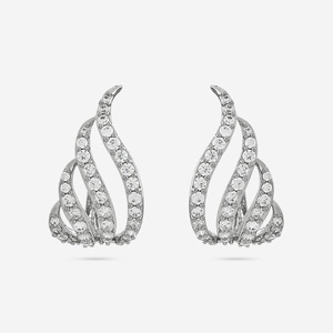 ต่างหูห่วงทรงเรขาคณิตประดับเพชรและมุก ทอง 14K รุ่น Zircon ดีไซน์น่ารักทันสมัย เหมาะสำหรับงานแต่งงาน งานหมั้น และงานปาร์ตี้-186578 - Product Image 4