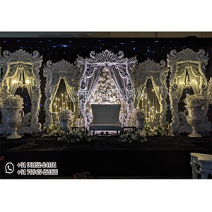 Panel de Fondo Redondo de Hierro de Estilo Clásico de Chicago para Bodas, Marcos Gloriosos para Decoración de Escenarios, Decoración para Eventos en Canadá - Product Image 1