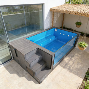 Piscina Familiar de Madera de 20 pies, Rectangular, de Fibra de Vidrio, Elevada, en Venta - Product Image 2