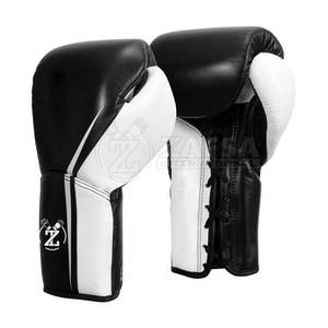 Gants de boxe ajustables en cuir pour le fitness Équipement d'entraînement MMA à lacets personnalisés - Product Image 2