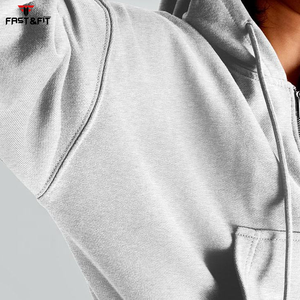 Haut court à capuche décontracté 100 % coton personnalisable pour femme, manches longues, respirant, imperméable, faible MOQ, avec logo imprimé sur le devant - Product Image 5