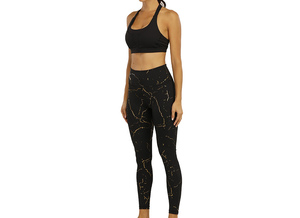 Leggings de sport et de yoga pour femmes, personnalisables, de haute qualité, extensibles dans les quatre sens, sublimation, solides, résistants aux plis, taille haute, séchage rapide - Product Image 6