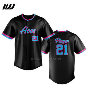 Maillot de baseball Nouvelle arrivée Haute qualité Sur mesure Respirant Col rond Maillots de sport Adulte 100% polyester - Product Image 2
