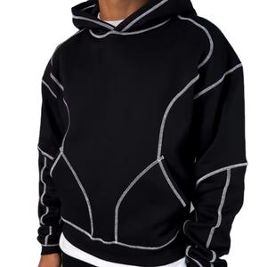 Chándal de lana de peso pesado, chándal con logotipo de algodón, chándales holgados, Sudadera con capucha y pantalones de chándal acampanados, conjunto de Sudadera con capucha para hombre 2026 - Product Image 4