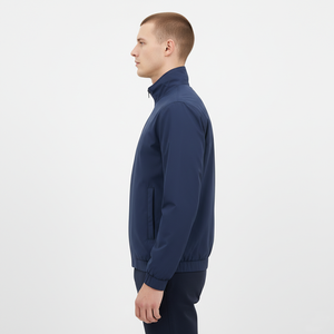 Veste coupe-vent à capuche taille XL col roulé fermeture à glissière Softshell maille doublée toile teinte unie pour les saisons d'hiver et d'automne - Product Image 3