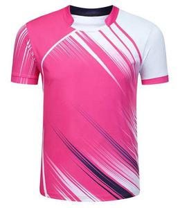 เสื้อฟุตบอลเยาวชนผ้าโพลีเอสเตอร์แบบกลับด้านได้เสื้อฟุตบอลสีชมพูสีขาว - Product Image 2