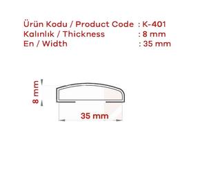 Stylish Durable PVC Coated MDF <b>Edge</b> Trim <b>Wood</b> Decorative Surface Profile Accessory for Cabinets Tables & Shelves Furniture - Product Image 2