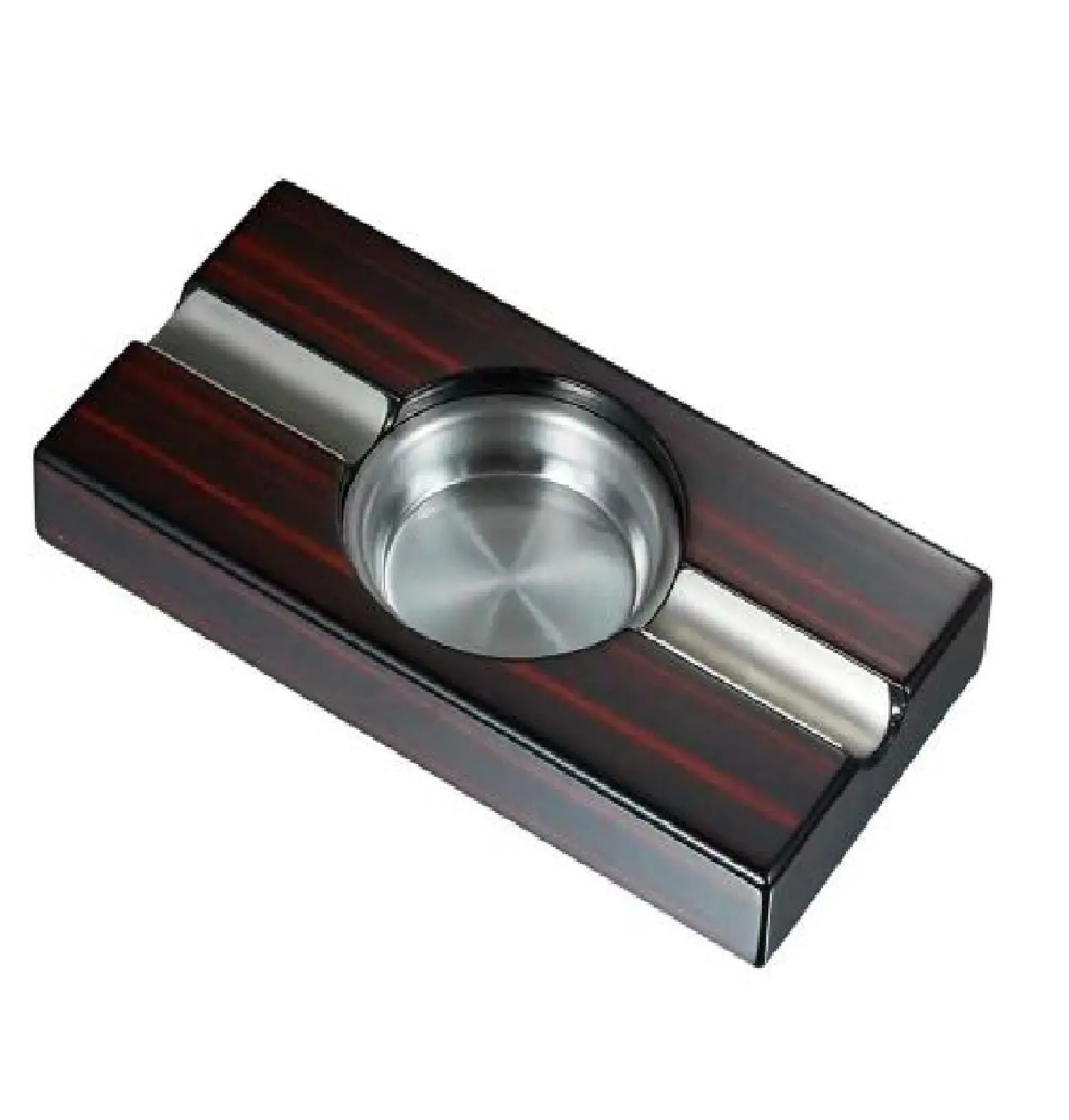 Dark Brown Color Rectangular Shape Ashtray For Home Restaurant Bars And Office Customized Size Bar Supplies Metal Lid