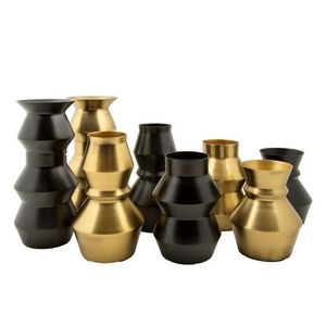 <b>Gold</b> Metal Decorative <b>Table</b> Top Vase With Polished Shiny Finish Adding Modern Elegance To Any Home Interior - Product Image 6