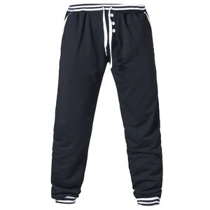 Pantalon de jogging décontracté pour homme, taille mi-haute, respirant, léger, en mélange polyester/coton écologique, style streetwear, pour la musculation - Product Image 1