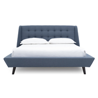 Meubles de chambre à coucher de haute qualité, tête de lit en tissu tufté, Design classique, meubles de chambre à coucher, lit en tissu