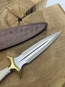 Couteau de boucher en acier Damas de qualité supérieure pour la découpe et le traitement, couteau Bowie, matériau massif, faible MOQ - Product Image 3