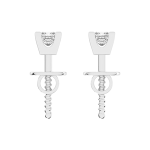 AIER-342A Classic Sparkling Diamond Boucles d'oreilles pour les femmes pour en or jaune platine ou or blanc et or rose - Product Image 4