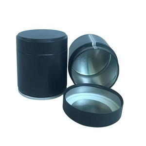 علبة صفيح معدنية دائرية بغطاء لولبي جاهزة للتخصيص لتعبئة الحلوى والكيماويات والشاي والقهوة ومسحوق الماتشا - Product Image 2