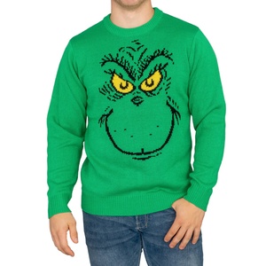LeBo Vente en gros Personnalisé Unisexe Dessin Animé Anime Jacquard Motif Imprimé Tricot Moche Noël Grinches <span class=keywords><strong>Pull</strong></span> - Product Image 3