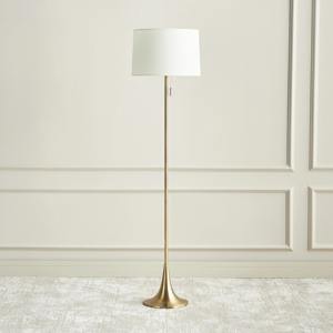Lampadaire en tissu blanc en forme de champignon pour la décoration intérieure de salon de luxe moderne, élégant, support doré LED pour la maison et le bureau - Product Image 2