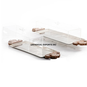 Luxury Set Of Two <b>Chocolate</b> Tray Gold Finished Handmade <b>Chocolate</b> Platter Latest Collection Decorative <b>Chocolate</b> Tray - Product Image 4