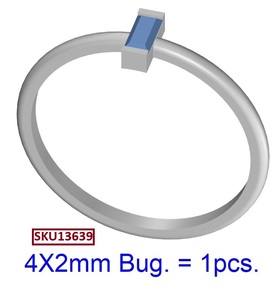 Anillos de Joyería Fina de Plata de Ley con Circonita Cúbica en Forma de Baguette, Chapados en Oro Rosa, Certificados por IGI, para Niños, Bodas y Compromisos - Product Image 5