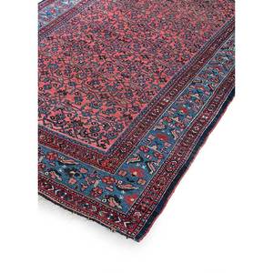 Tapis en laine noués à la main Aalam, motif floral et abstrait rouge et orange, 9x12 rectangulaire, pour entrée et salon Pae-4075 - Product Image 2