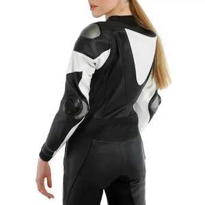 Traje de moto de mujer de cuero de vaca profesional de alta calidad de estilo personalizado/carreras de 2 piezas - Product Image 5