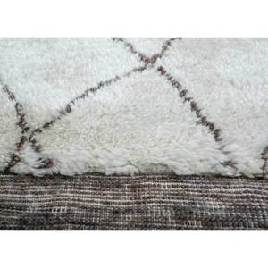 Zuri Large Area Hand Knotted 9x12 Beige & <b>Brown</b> Mohair <b>Wool</b> Rug AKWL-1145 Rectangular Abstract Pattern for Home & Hallway Use - Product Image 3
