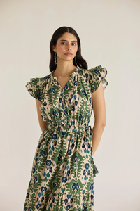 Options de motifs de conception Nouvelle robe longue imprimée plissée à la mode pour femmes d'été - Product Image 3