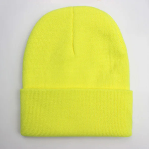 Gorro de esquí de mezcla de lana suave y cálida Unisex para hombres y mujeres, Otoño Invierno, Color sólido, estampado Digital de alta calidad - Product Image 4