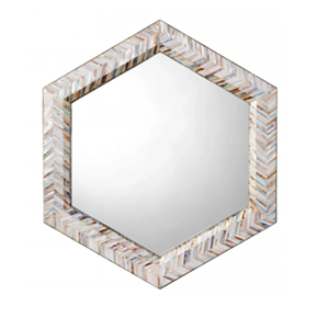 Espejo de trapeador de mano blanco, decoración colgante de pared, hermosa forma de flor redonda para decoración del hogar de Vietnam - Product Image 4