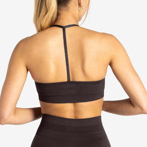 Soutien-gorge de sport sans couture de haute qualité pour femmes, yoga, fitness, course à pied, entraînement, vêtements de sport, soutien croisé, maintien élevé, devant - Product Image 2