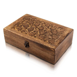 Handcrafted Natural Wood With Antique Finished Box <b>Storage</b> Container Wooden Gift Box Housewarming Gift or Anniversary Gift - Product Image 4