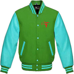 Chaquetas de béisbol Letterman cortavientos personalizadas para hombres de alta calidad, bombardero universitario con cuello redondo, chaquetas universitarias estilo Streetwear - Product Image 1