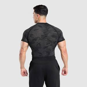 Wholesale <b>Men's</b> Gym Fitness Compression T-<b>Shirt</b> Breathable Comfortable Eco-Friendly Anti-UV 100% Polyester Custom Printed Blank - Product Image 5