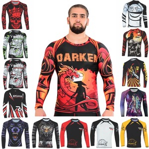 Rashguard de manga larga OEM con logotipo personalizado sublimado para MMA Grappling Gymwear No Gi camisa de compresión hecha en Pakistán - Product Image 2