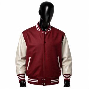 Blouson bombardier universitaire en cuir avec logo personnalisé imprimé de haute qualité concepteur pour hommes authentiques logo personnalisé de luxe Letterman - Product Image 3