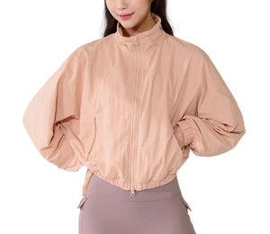 Veste coupe-vent en nylon tricoté pour femme, entièrement zippée, grande taille, imperméable, écologique, respirante, pour la neige et la pluie, vente en gros - Product Image 3