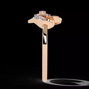 Anillo de compromiso de oro amarillo rosa de 14 quilates romántico de lujo, Diamante de moissanita Original en forma de corazón para mujer, regalo del Día de San Valentín - Product Image 6