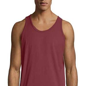 Chaleco deportivo OEM logotipo personalizado algodón Fitness entrenamiento ropa deportiva hombres gimnasio ropa camisetas sin mangas transpirable Color sólido sin mangas - Product Image 2