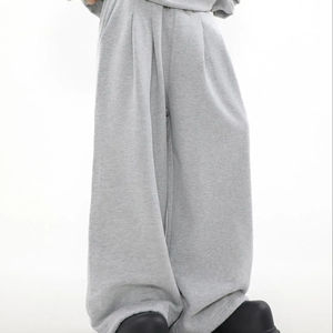 Haute qualité personnalisé coton Joggers surdimensionné Baggy pantalons de survêtement pantalons respirant été Streetwear décontracté plat avant pantalon - Product Image 1