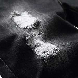 High Street Custom <b>Men's</b> 100% Cotton Casual Denim <b>Jean</b> Shorts with Plain Dyed Solid Pattern Breathable Quick Dry <b>Elastic</b> Waist - Product Image 5