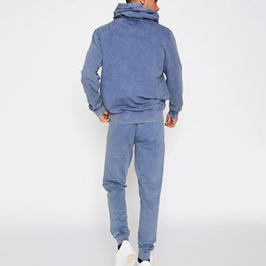 Chándal de hombre de alta calidad, ropa de calle, chándal de algodón 100% lavado con ácido, logotipo personalizado, conjunto ligero para correr al aire libre - Product Image 2