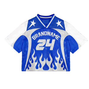 Ropa deportiva de etiqueta privada Camiseta de fútbol de entrenamiento Práctica Camiseta de fútbol de malla transpirable Jersey de fútbol americano bordado - Product Image 3