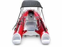 Bateau pneumatique Zhenbo RIB-430 pour 7 personnes, en PVC, pour le ski nautique, longueur 14 pieds, avec échelle d'accès.