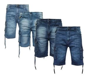 กางเกงขาสั้นผ้ายีนส์ของผู้ชายมีกระเป๋าคู่ระบายอากาศได้ดีปักลาย - Product Image 4