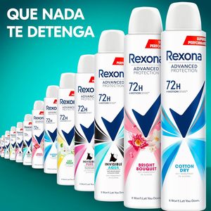 Desodorante en Aerosol Rexona Advance Protection Cotton Dry 72 Horas para Mujer, 200 ml, Paquete de 6 - Product Image 6
